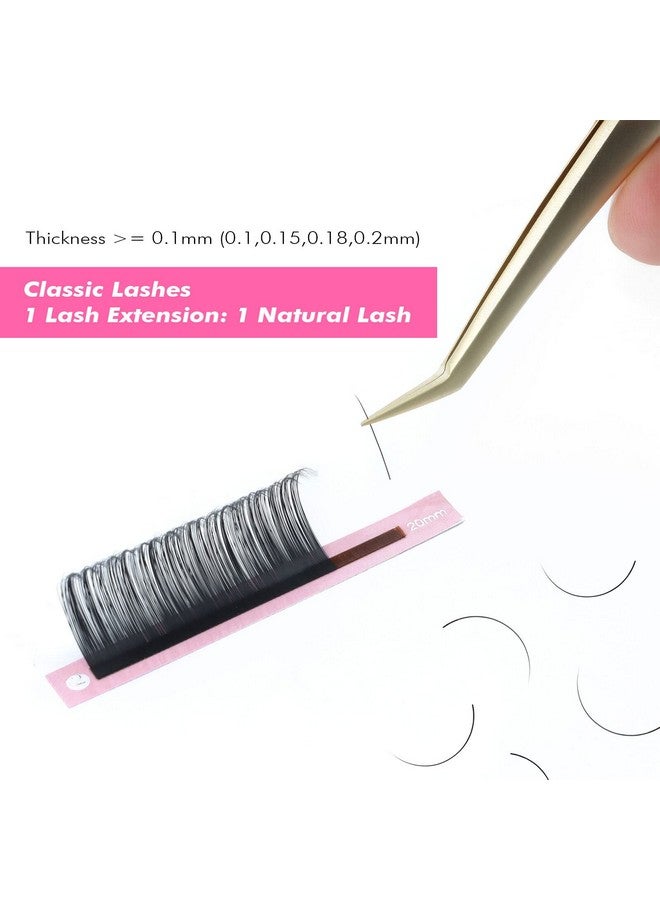 Cashmere Eyelash Extension Classic Lash Extensions 0.05 D Curl 1520Mm Mixed Tray Individual Volume Lash Extensions Lash Trays For Lash Extensions Supplies Single Eyelash Extensions