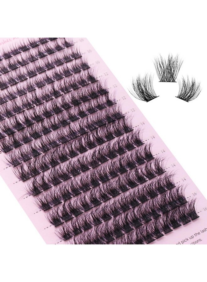 180Pcs Cluster Lashes Wispy 3D Effect Fluffy Volume Lash Clusters Eyelash Extensions Multiple Layers Individual Faux Mink False Eyelashes(816Mm Mixed)