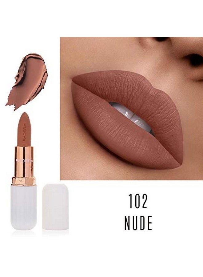 Absolute Velvet Matte Lipstick Long Lasting Waterproof Pigment Makeup (102 Nude)