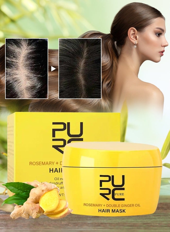 Rosemary & Double Ginger Oil Hair Mask 50g Rosemary Hair Mask for Oil Nourishment Anti Dandruff Relieve Itching Repair & Thicken Hair Scalp Treatment & Helps Hair Growth with Rosemary