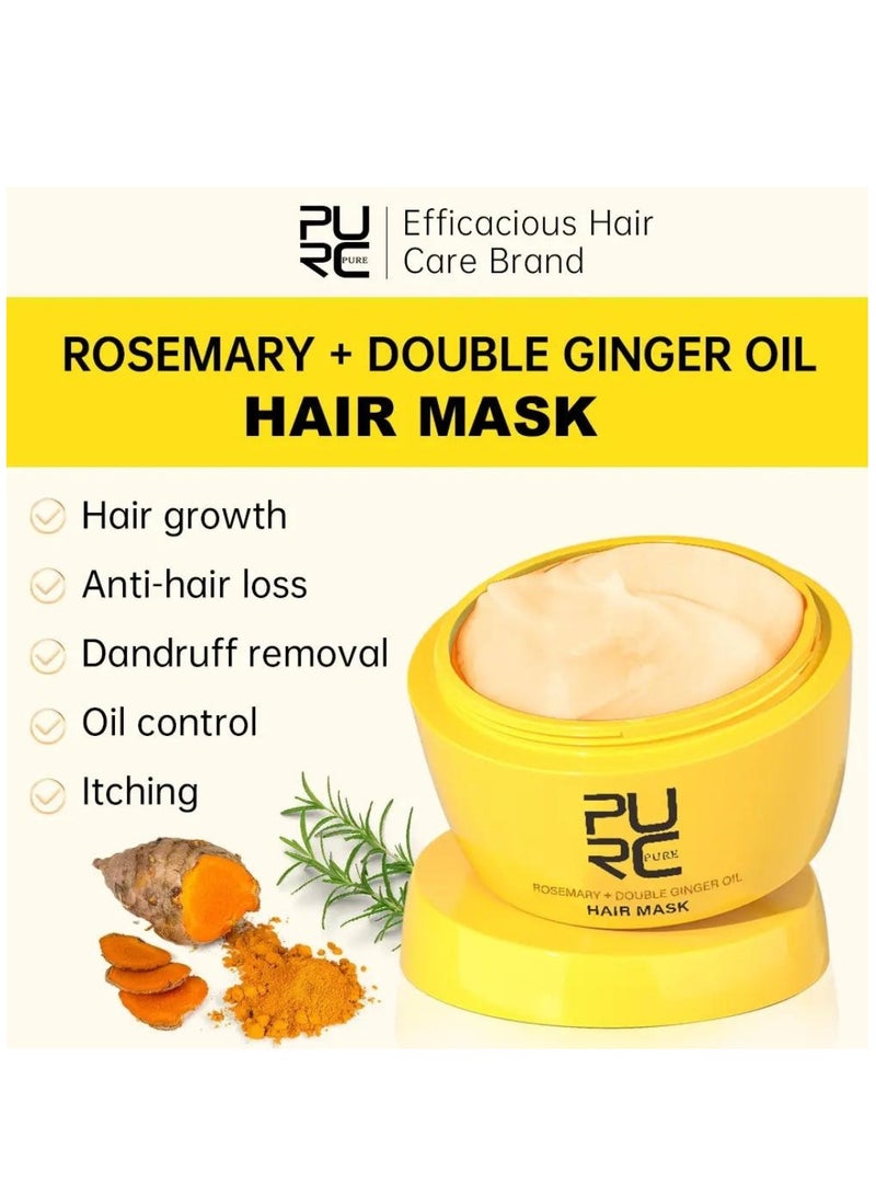 Rosemary & Double Ginger Oil Hair Mask 50g Rosemary Hair Mask for Oil Nourishment Anti Dandruff Relieve Itching Repair & Thicken Hair Scalp Treatment & Helps Hair Growth with Rosemary