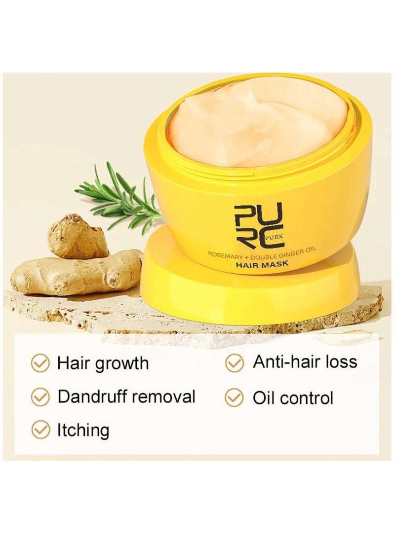 Rosemary & Double Ginger Oil Hair Mask 50g Rosemary Hair Mask for Oil Nourishment Anti Dandruff Relieve Itching Repair & Thicken Hair Scalp Treatment & Helps Hair Growth with Rosemary