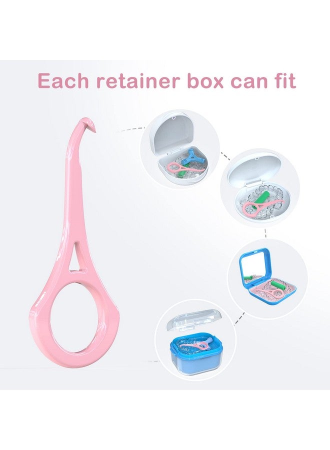 Aligner Removal Tool 2 Retainer Remover Tool Invisible Braces Removal Tools Suitable For Removing Braces Trays Retainers Dentures And Aligners(Blue+Pink).