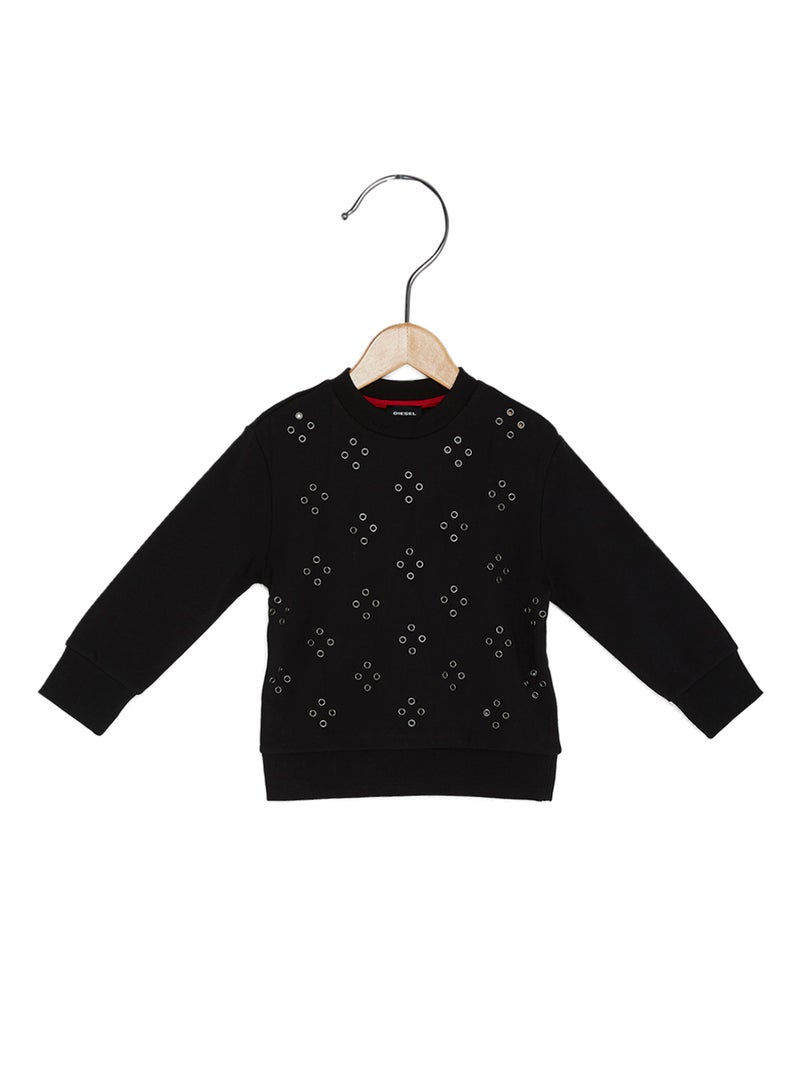 Seyelets Over Sweater Black