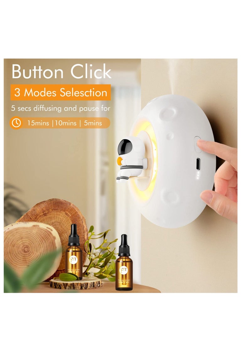 Astronaut Humidifier, Aromatherapy Diffuser Noise-Free Diffuser, with 7 Colors, for Home, Yoga Studio, Gym, Office Decor (White Astronaut)