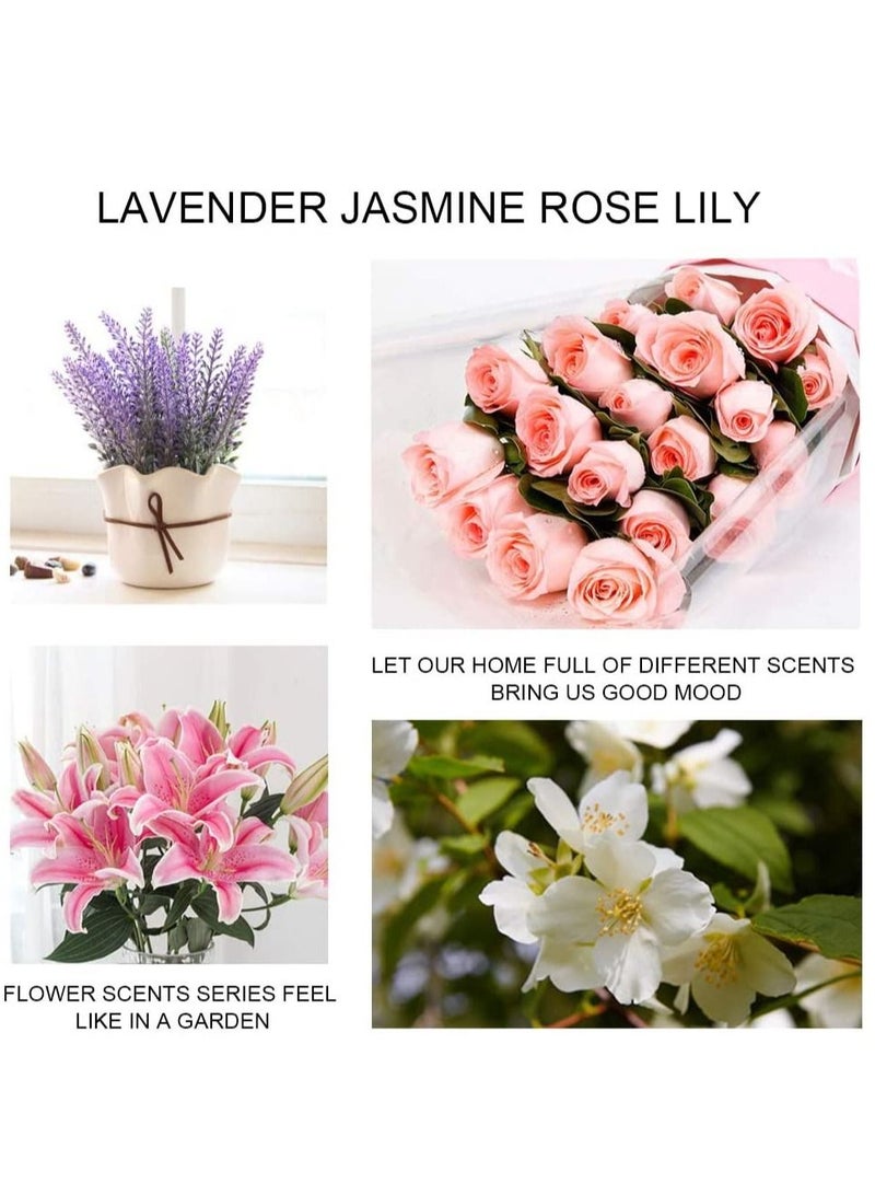 Lavender Jasmine Lily Rose Flower Sachet 1Box 12Pcs 12 Packs Closet Air Deodorizer Freshener Scented Drawers Sachets Long Lasting Smell Goods for House 4 Scent Home Car Fragrance Products