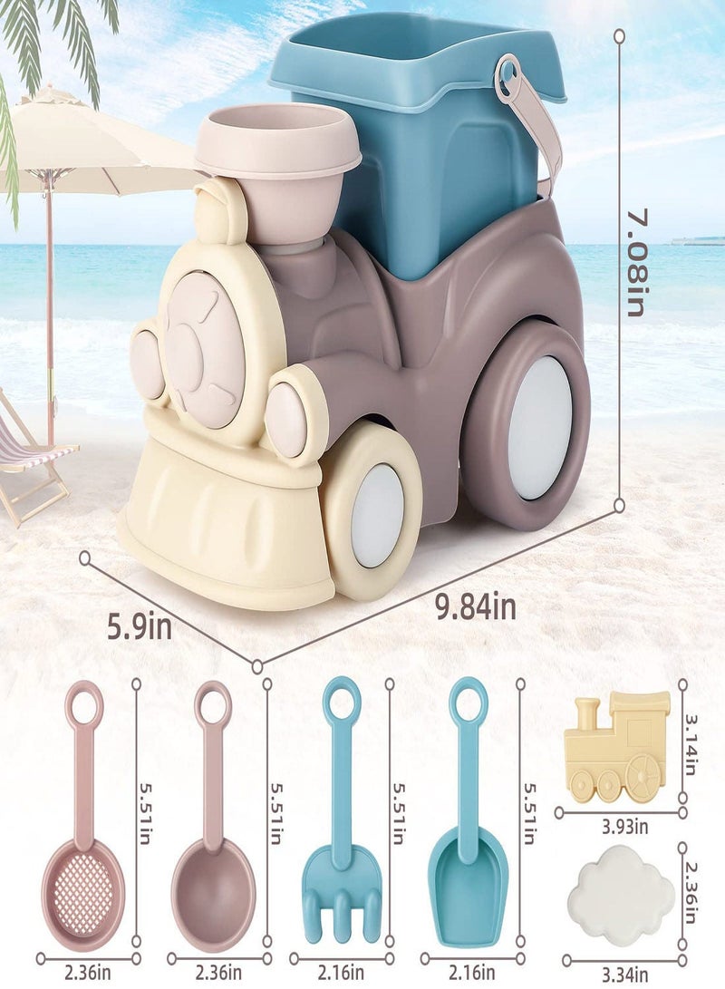 Beach Toys for Toddlers, Silicone Beach Toys, Kids Sand Toys Includes Beach Buckets, Truck Toys, Scoop, Trowel, Colander, Rake, and Sand Castle Toys, Sandbox Toys, Sand Toys for Toddlers