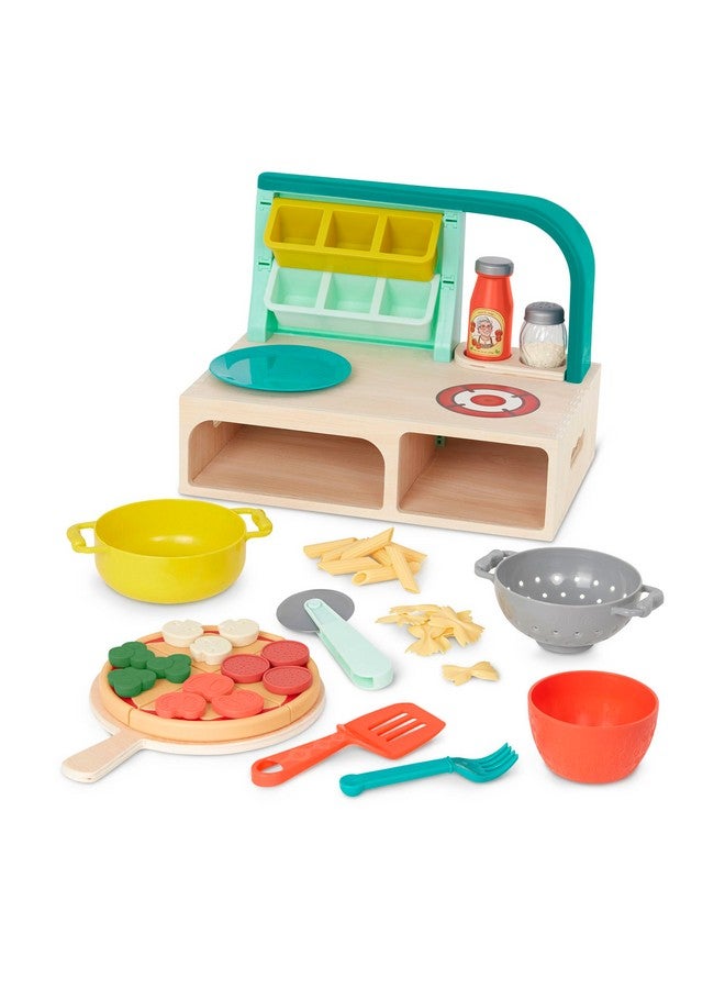Mini Chef Pizzanpasta Playset Pretend Play Pizza & Pasta Play Set Play Food & Roleplay Accessories Food Toys For Kids 3 Years +(45 Pcs)