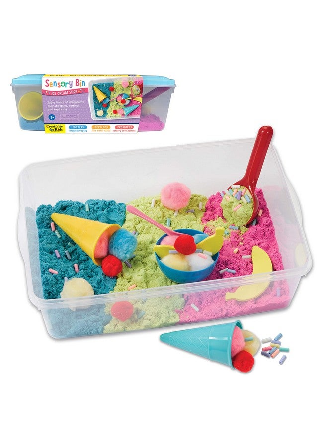 Sensory Bin Ice Cream Shop Playset Toddler Learning Toys For Kids Ages 34+ Kids Pretend Play Ice Cream Set Kids Gifts For Girls And Boys Medium