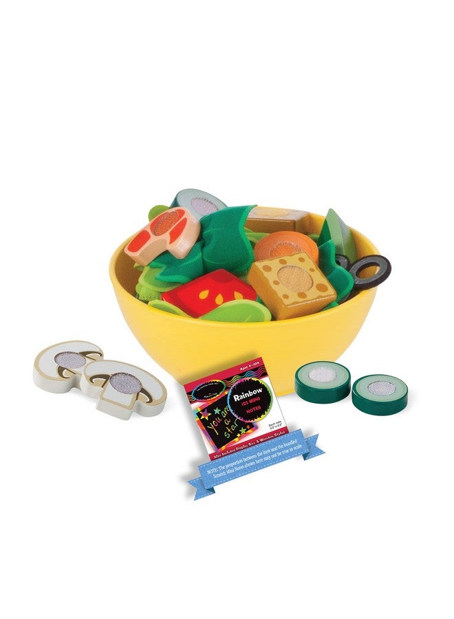 Slice & Toss Salad Play Food Set Bundle With 1 Theme Compatible M&D Scratch Fun Minipad (09310)