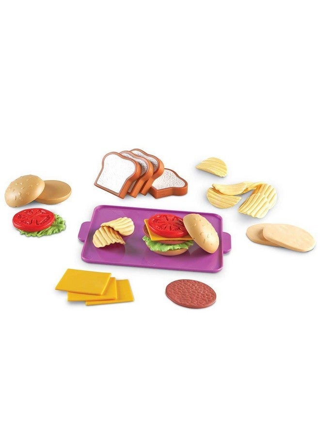 New Sprouts Super Sandwich Set 29 Pieces Ages 18+ Months Pretend Play Toys Play Food Set Toddler Outdoor Toys Pretend Picnic Toddler Kitchen Play Toys