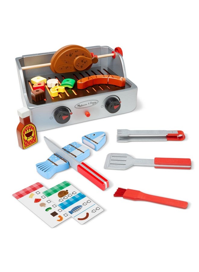 Rotisserie And Grill Wooden Barbecue Play Food Set (24 Pcs)