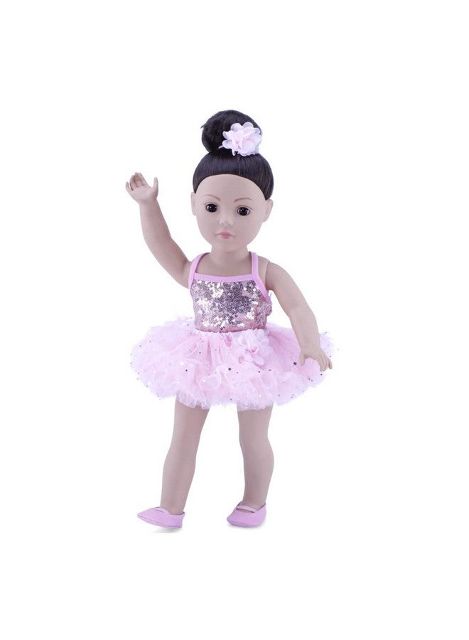 18Inch Doll Ballerina 4 Pc Ballet Dance Clothing & Accessories Set Includes 18