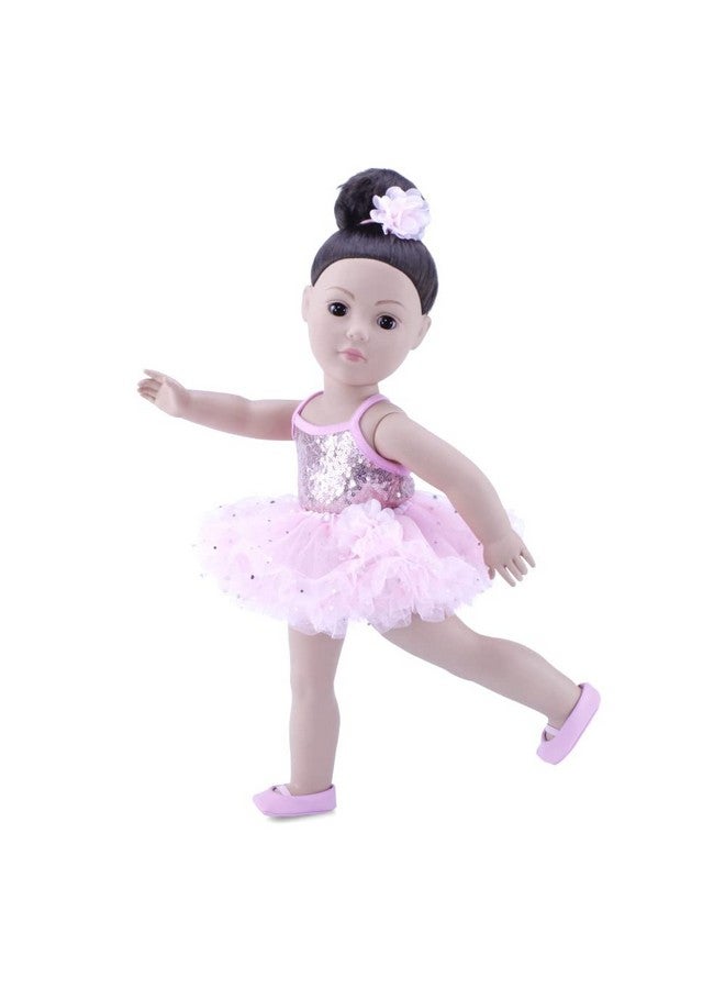 18Inch Doll Ballerina 4 Pc Ballet Dance Clothing & Accessories Set Includes 18