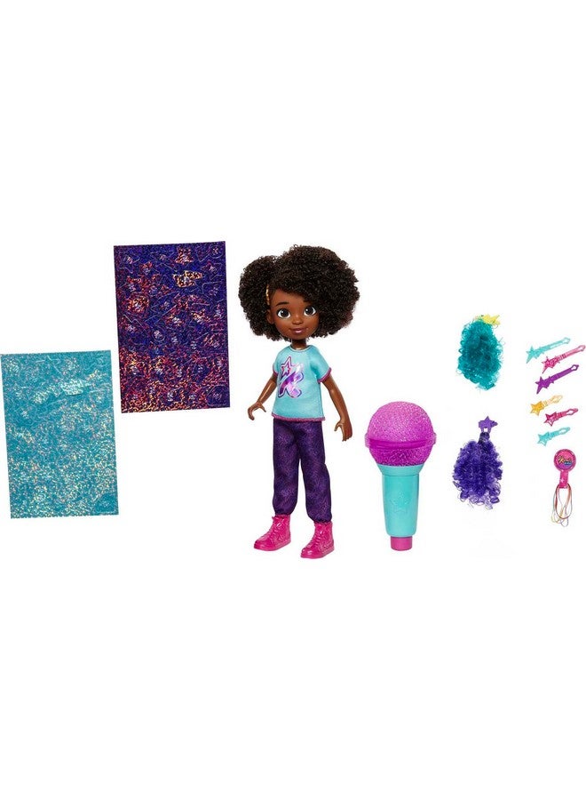 Karma’S World Shine ‘N Style Karma With Microphone Hair Styling Tool & Accessories 75+ Pieces Toys For Kids & Fans