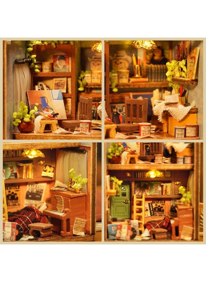 Dollhouse Miniature Diy House Kit Creative Room With Furniture For Romantic Artwork Gift (Luna' S Apartment)