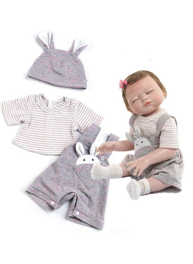 1820 Inch Reborn Baby Girl Dolls Clothes Outfits 3 Pcs Sets Reborn Doll Baby Girl Clothing Accessories