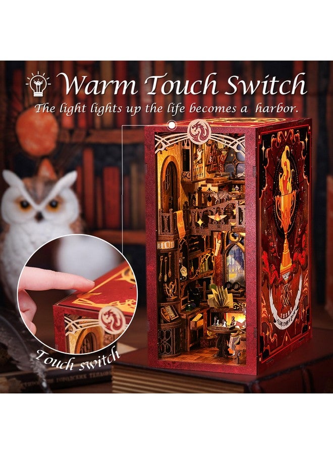 Diy Book Nook Kit Diy Miniature Dollhouse Kit Booknook With Dust Cover Bookshelf Insert Decor Alley Bookends Model Kit Bookshelf Decor Creativity Kit Booknook Book Nook Kits For Adults (Rk01)