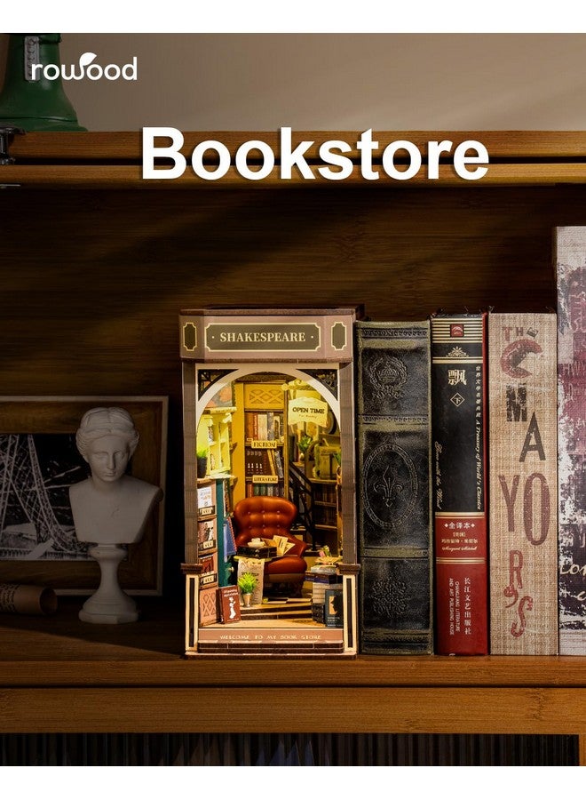 Book Nookdiy Book Nook Kits For Adults3D Wooden Puzzle Bookend Miniature Kitbookshelf Insert Decor Alleywood Craft Hobbies For Womenmenbirthday Bookstore