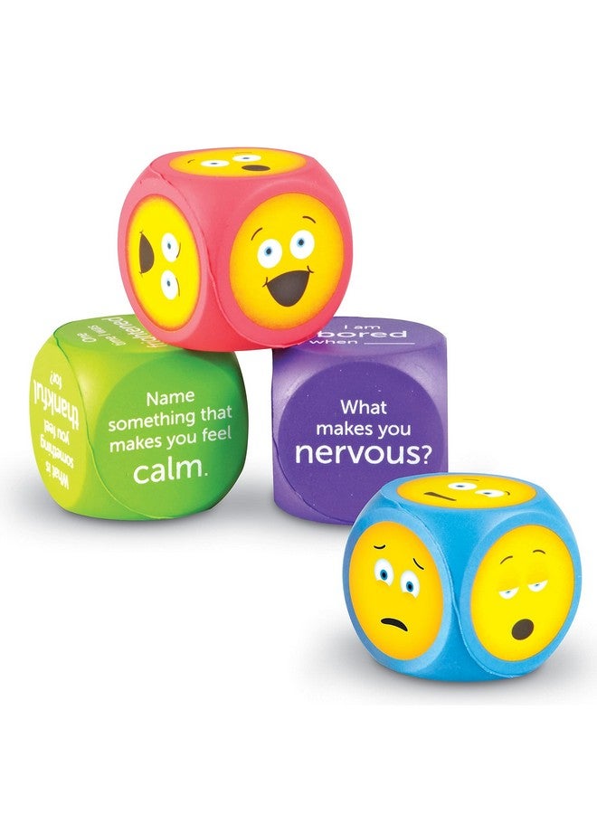 Soft Foam Emoji Cubes Set Of 4 Ages 3+ Conversation Cubes For Kids Social Emotional Learning