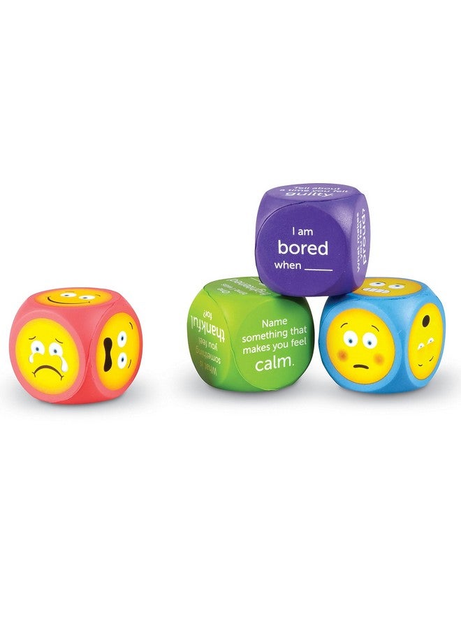 Soft Foam Emoji Cubes Set Of 4 Ages 3+ Conversation Cubes For Kids Social Emotional Learning