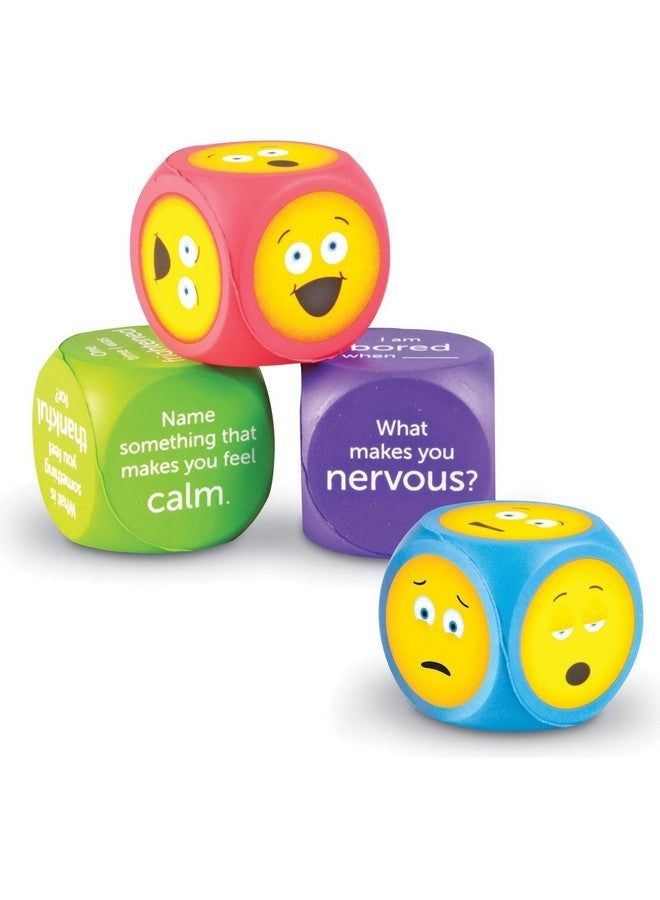 Soft Foam Emoji Cubes Set Of 4 Ages 3+ Conversation Cubes For Kids Social Emotional Learning