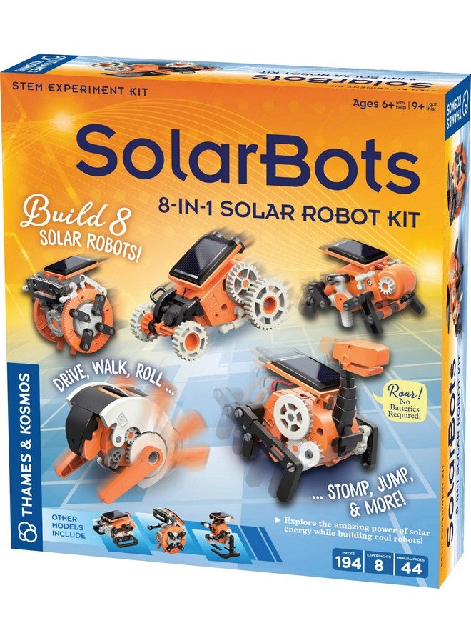 Solarbots 8In1 Solar Robot Stem Experiment Kit Build 8 Cool Solarpowered Robots In Minutes No Batteries Required Learn About Solar Energy & Technology Solar Panel Included