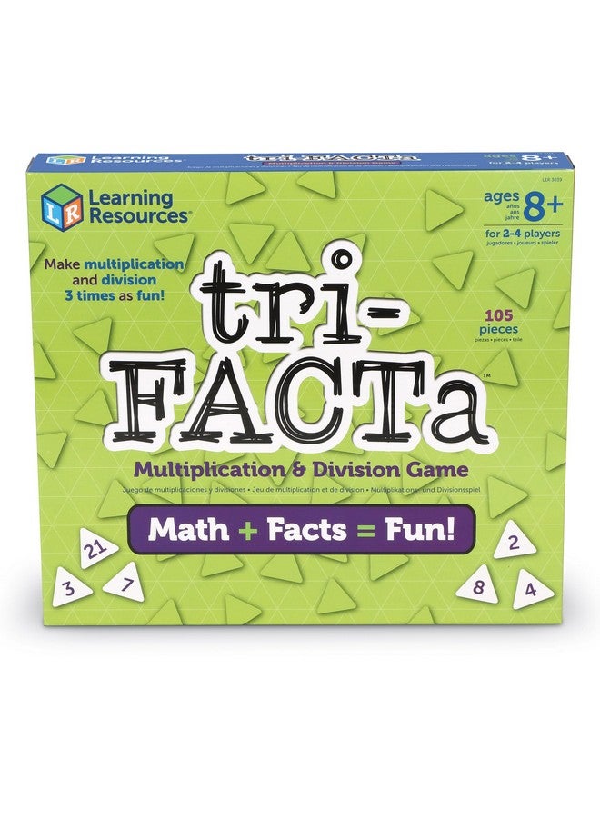 Trifacta Multiplication & Division Game Homeschool Math Game 24 Players 104 Piece Set Ages 8+