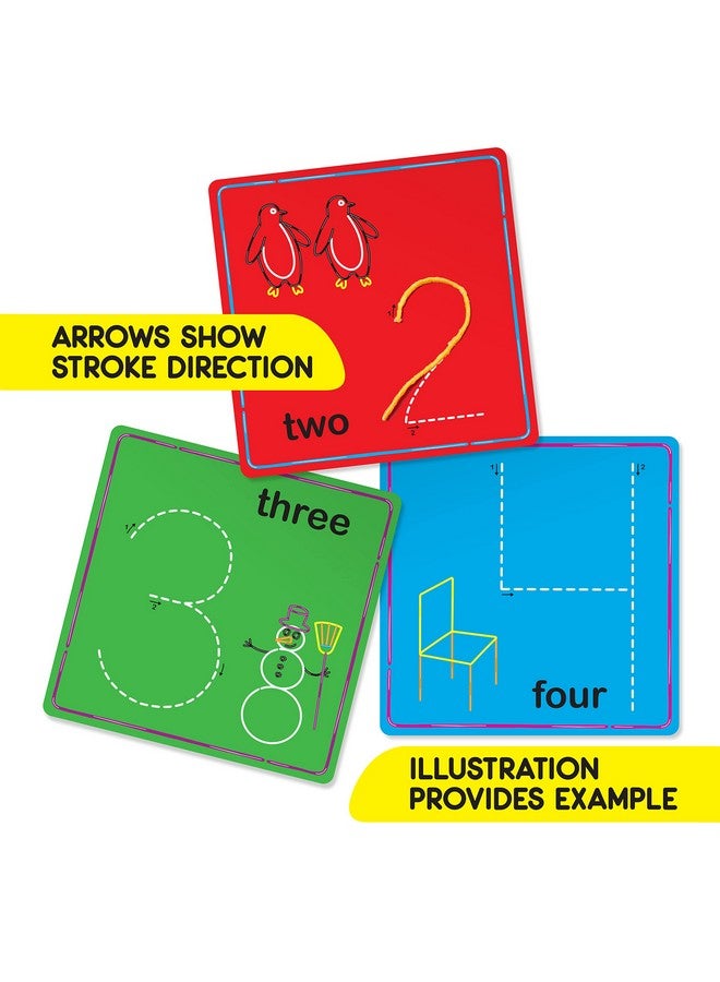 Wikki Stix Numbers And Counting Cards Preschool & Kindergarten Tactile Learning Stem Toy Numbers 120 Plus 7 Bonus Cards 36 Wikki Stix For 3 & Up.