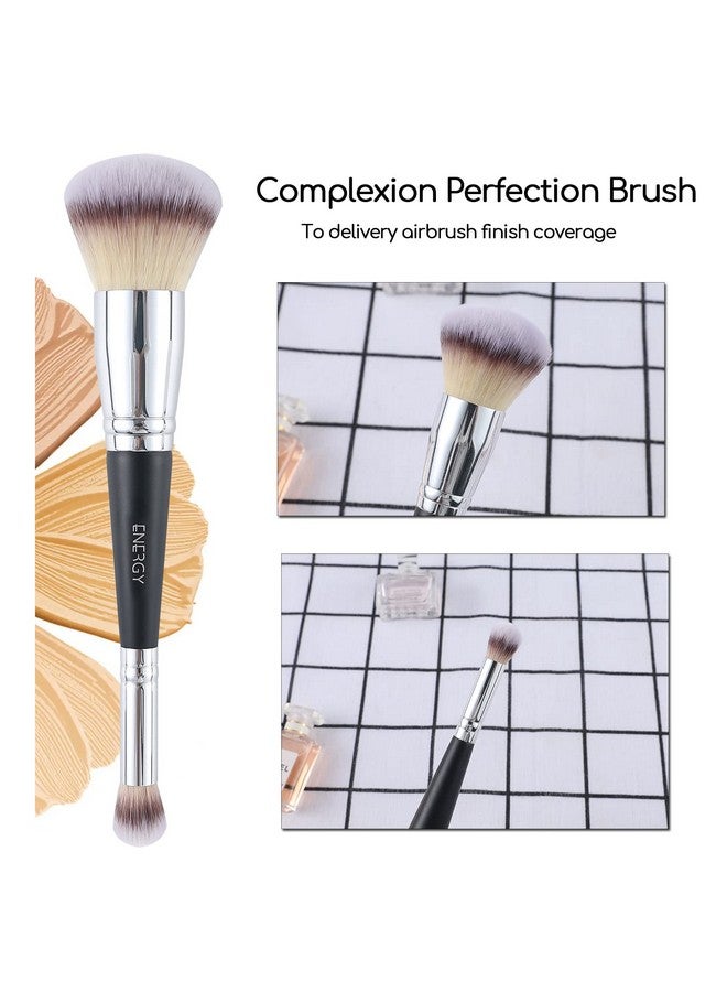 Foundation Brushes For Liquid Foundation Makeup Brushes Dualended Foundation Brush Concealer Brush Under Eye Ideal For Liquid Cream Powderblending Buffing Flawless Face Brush