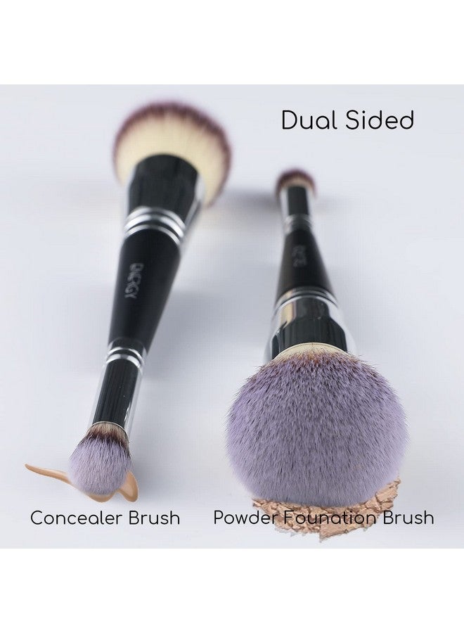 Foundation Brushes For Liquid Foundation Makeup Brushes Dualended Foundation Brush Concealer Brush Under Eye Ideal For Liquid Cream Powderblending Buffing Flawless Face Brush