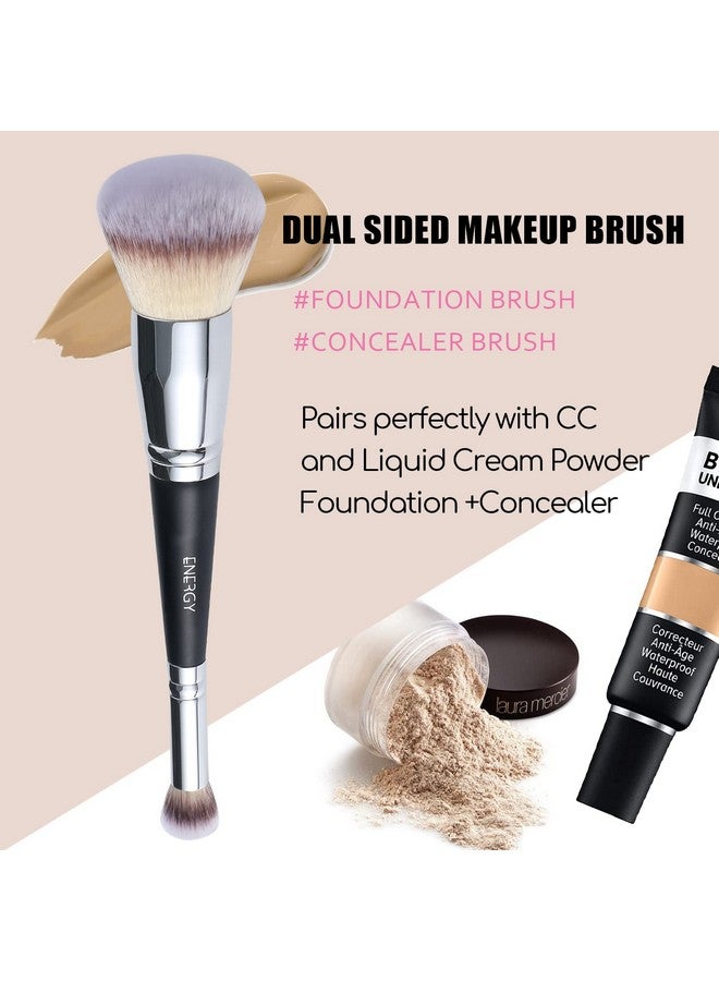 Foundation Brushes For Liquid Foundation Makeup Brushes Dualended Foundation Brush Concealer Brush Under Eye Ideal For Liquid Cream Powderblending Buffing Flawless Face Brush