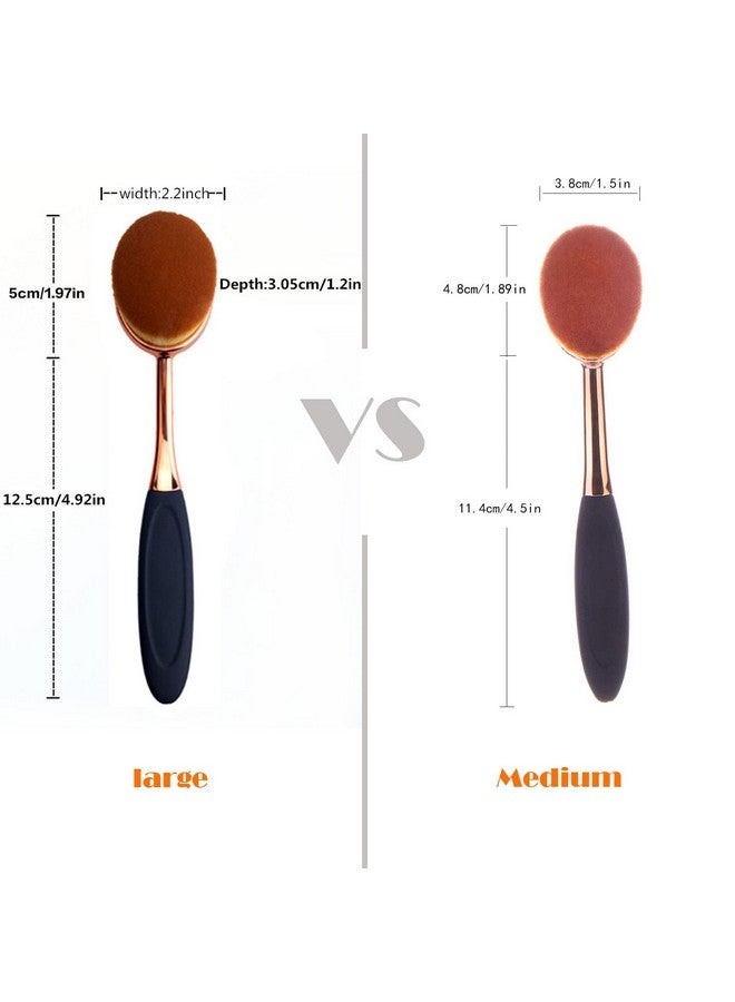 Oval Foundation Brush Large Toothbrush Makeup Brushes Fast Flawless Application Liquid Cream Powder Foundation