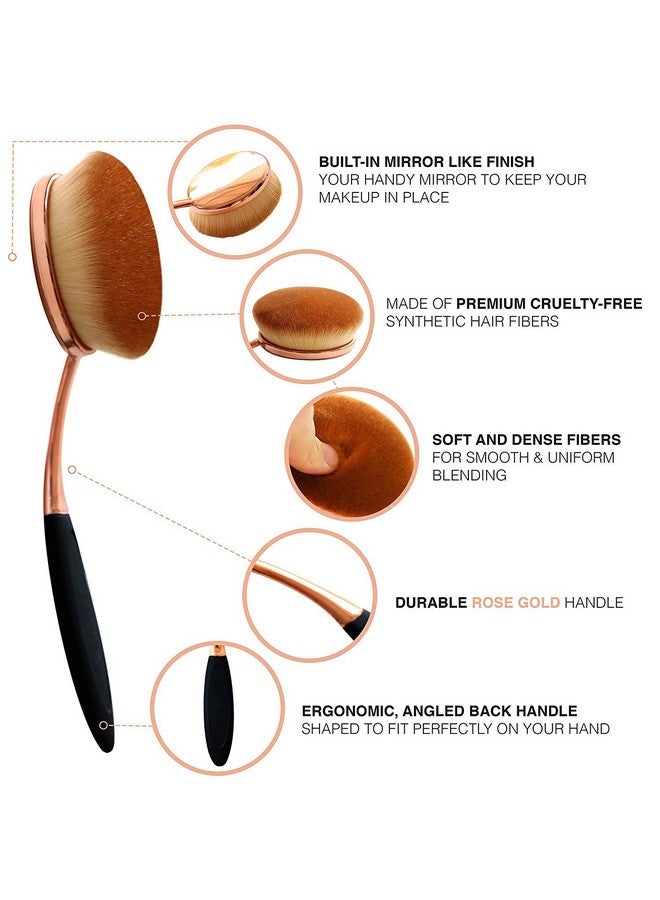 Oval Foundation Brush Large Toothbrush Makeup Brushes Fast Flawless Application Liquid Cream Powder Foundation