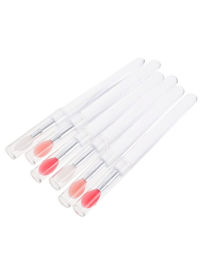 Silicone Lip Brushes With Coverslipstick Lip Gloss Applicator Brushesmakeup Beauty Brushes6Pcs