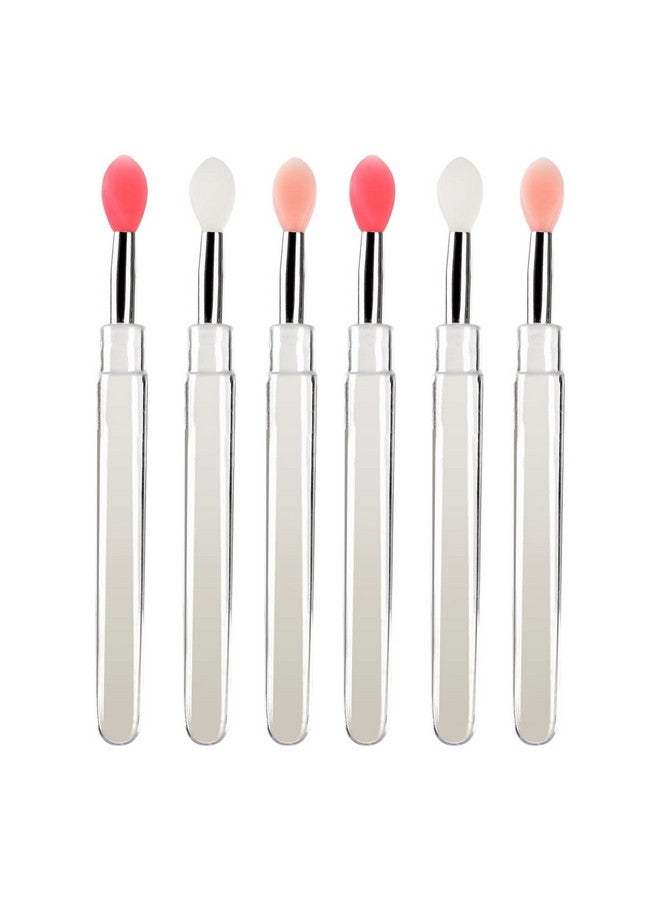 Silicone Lip Brushes With Coverslipstick Lip Gloss Applicator Brushesmakeup Beauty Brushes6Pcs