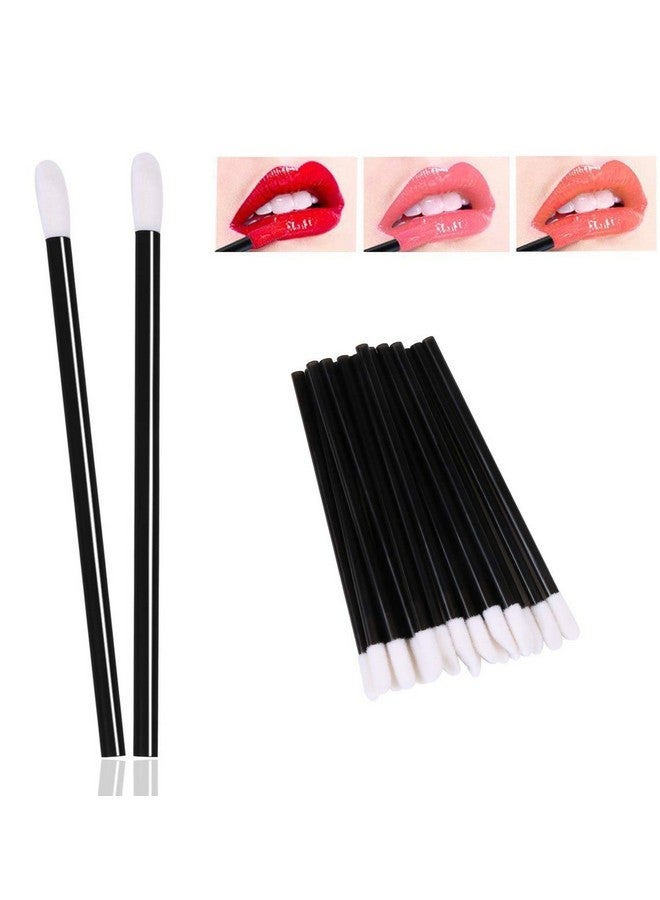 (Tm) 50 Pieces Disposable Lip Brushes Lipstick Gloss Wands Applicator Makeup Tool Kits Black