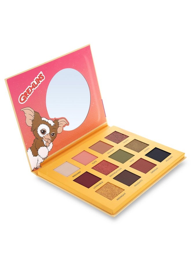 Warner Bros Gremlins Eyeshadow Palette Lid Mirror Travel Ready Metallic Shimmers Pressed Glitter