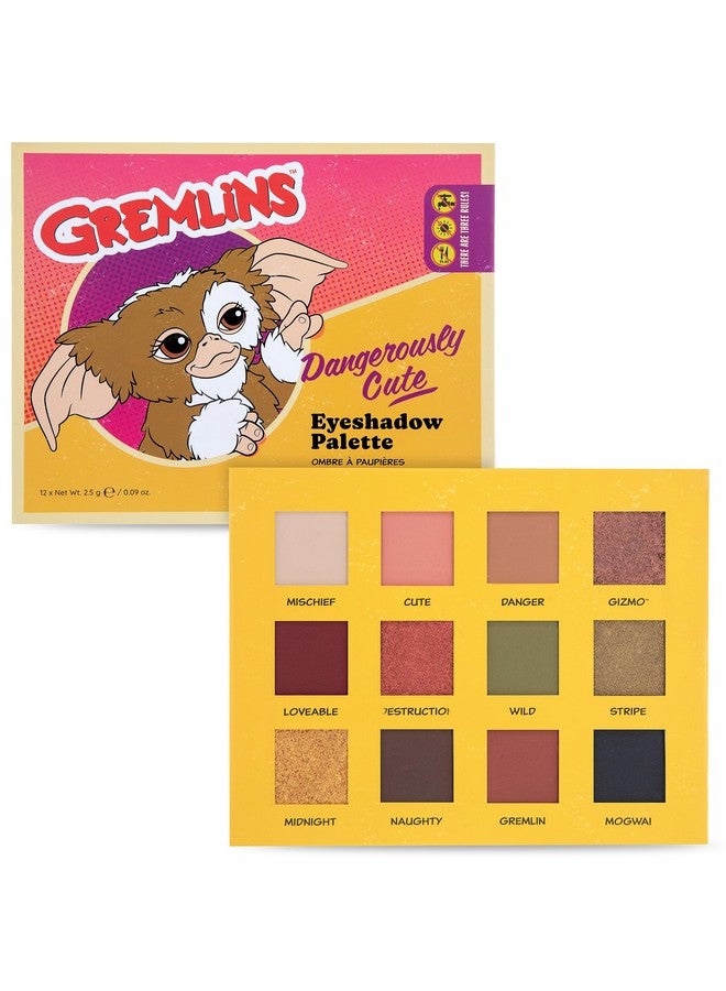 Warner Bros Gremlins Eyeshadow Palette Lid Mirror Travel Ready Metallic Shimmers Pressed Glitter