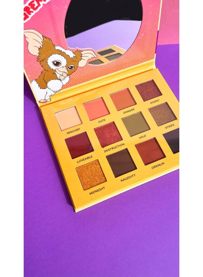 Warner Bros Gremlins Eyeshadow Palette Lid Mirror Travel Ready Metallic Shimmers Pressed Glitter