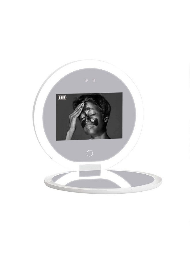 Compact Mirror With Uv Camera Visualize Facial Sunscreen 2X Magnification Travel Makeup Mirror Handheld 2Sided Pocket Mirror 3.5In Folding Travel Mirror