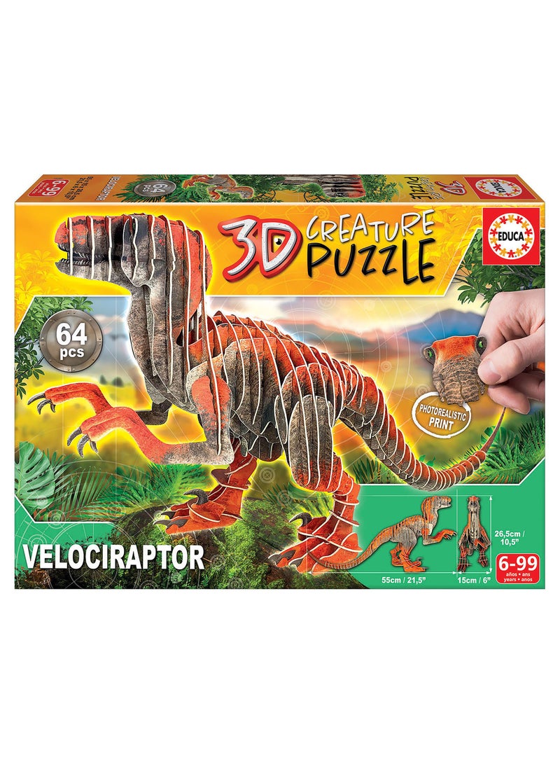 Educa Velociraptor 3D Creature Puzzle
