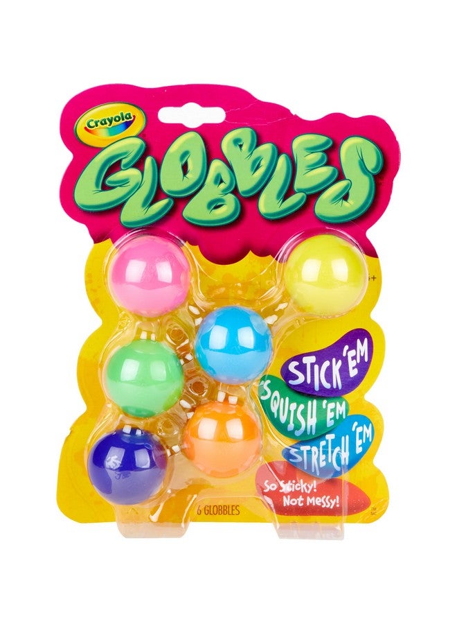 Globbles Fidget Toy (6Ct) Sticky Fidget Balls Squish Gift For Kids Sensory Toys Ages 4 5 6 7 8