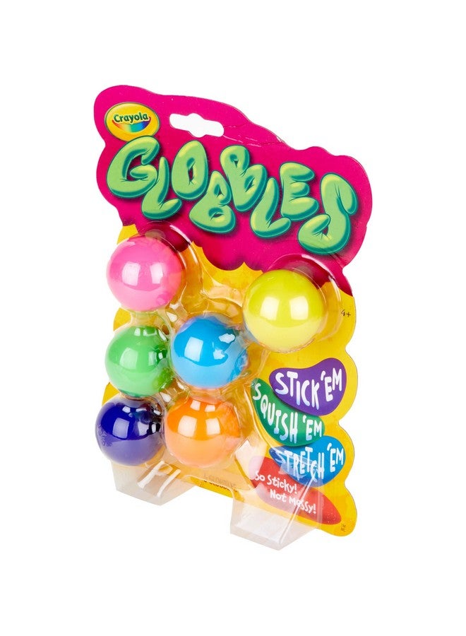 Globbles Fidget Toy (6Ct) Sticky Fidget Balls Squish Gift For Kids Sensory Toys Ages 4 5 6 7 8