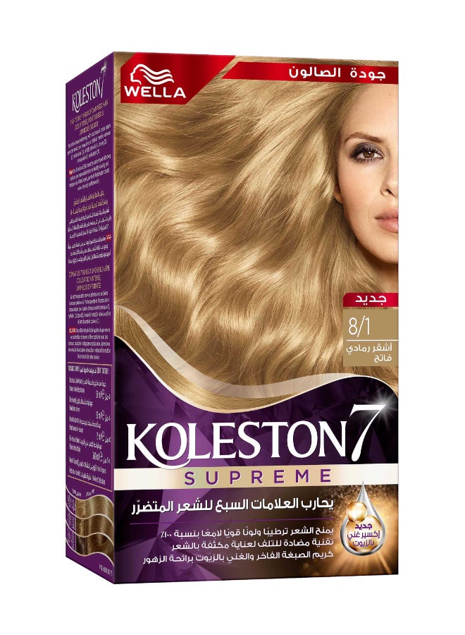 Koleston Supreme Hair Color 8/1 Light Ash Blonde