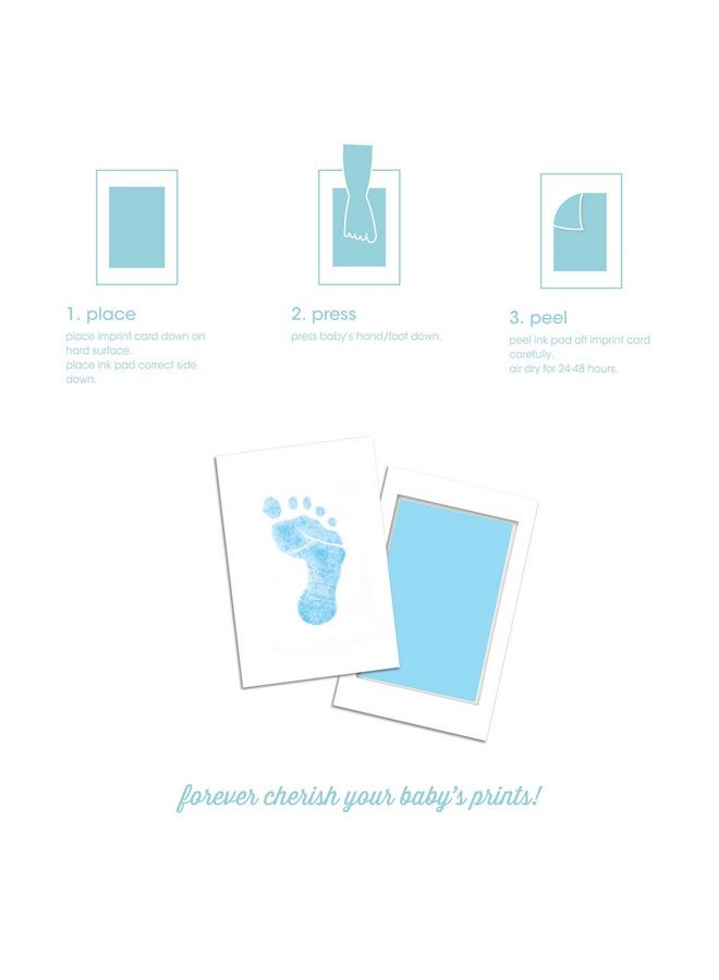 Newborn Baby Handprint Or Footprint “Clean Touch” Ink Pad 2 Uses Blue
