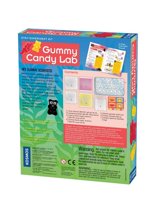 Gummy Candy Lab Bears Fruit Dolphins & Dinosaurs Sweet Science Stem Experiment Kit Make Your Own Gummy Candies In Cool Shapes & Colors Learn Chemistry New & Improved Formula