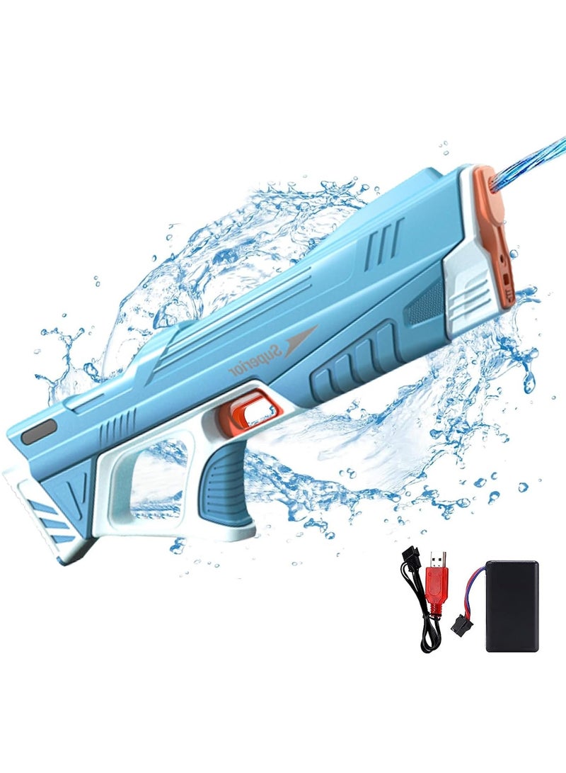 Electric Water Gun for Kids High Pressure Water Gun Electric Powerful Squirt Guns Automatic Large Capacity Water Blasters for Kids & Adults Summer Pool Beach Party (B)