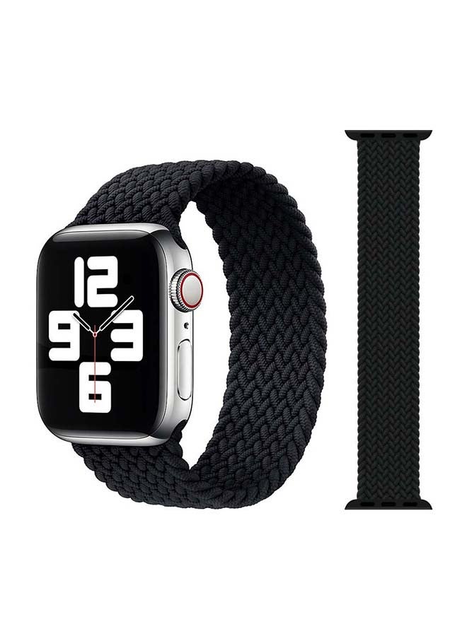 Braided Solo Band For Apple Watch Series 6/SE/5/4/3/2/1 Black