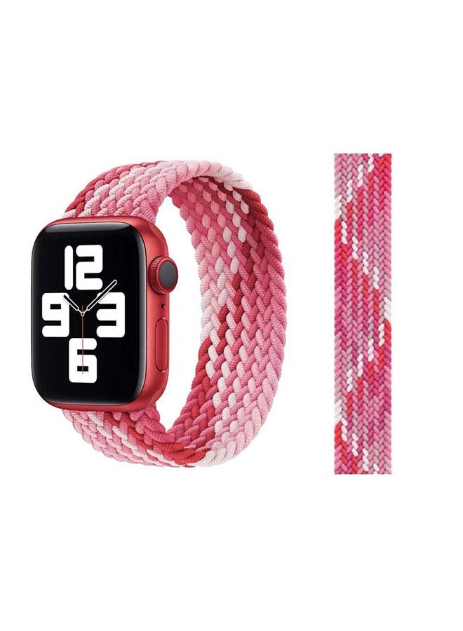 Braided Solo Band For Apple Watch Series 6/SE/5/4/3/2/1 Strawberry Red